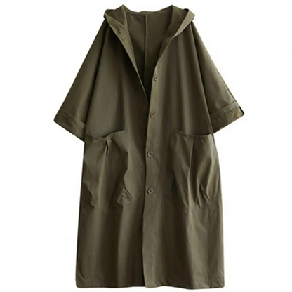 Liz™ | Oversized Hooded Trench Coat