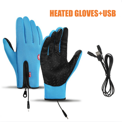 Rechargeable Heated Electric Touch Screen Gloves