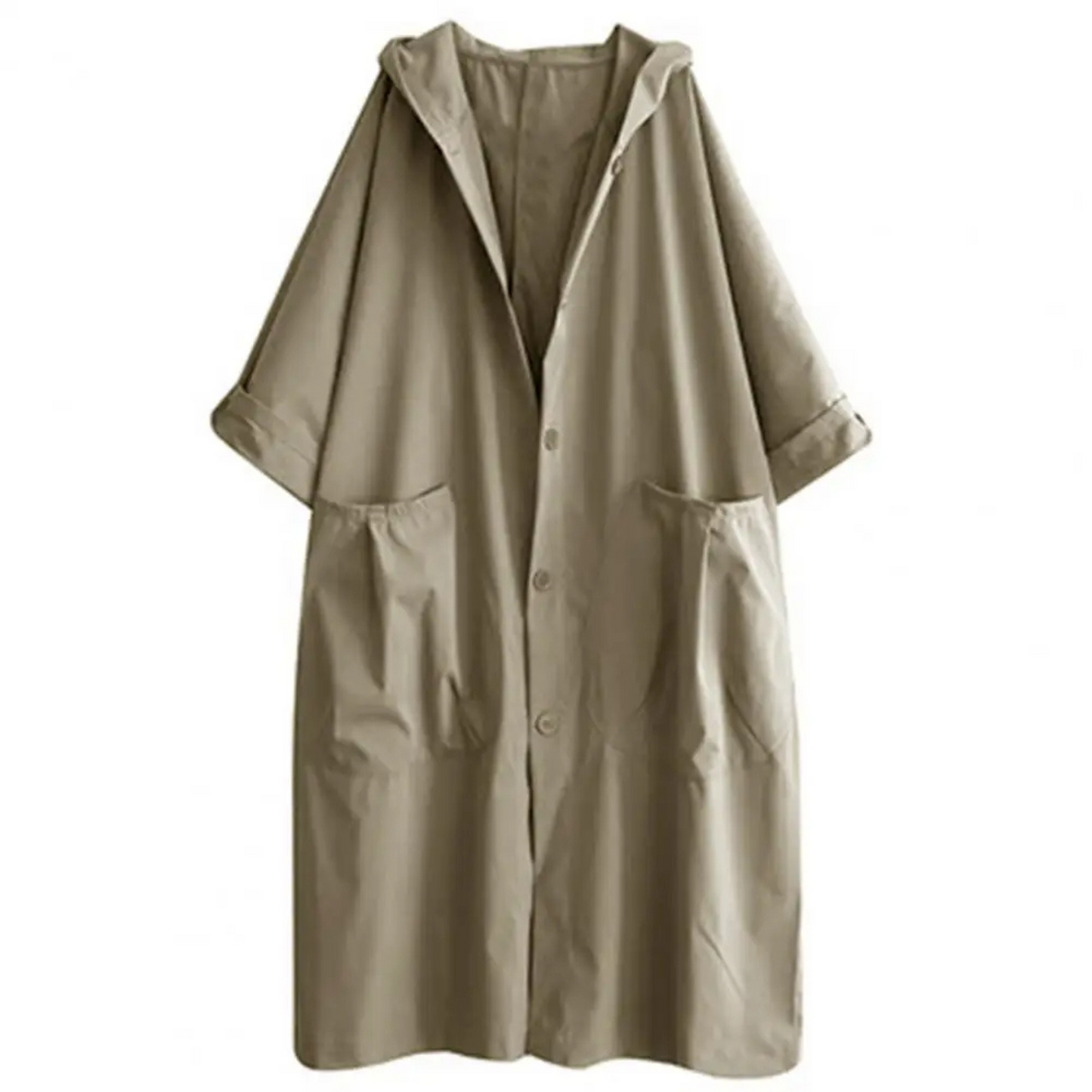 Liz™ | Oversized Hooded Trench Coat