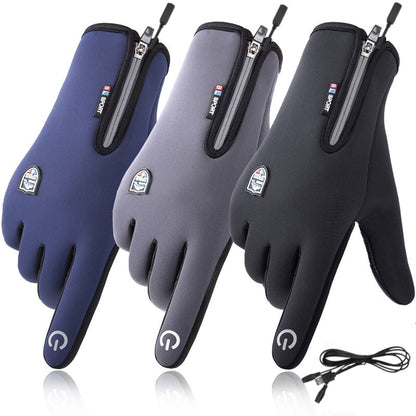 Rechargeable Heated Electric Touch Screen Gloves