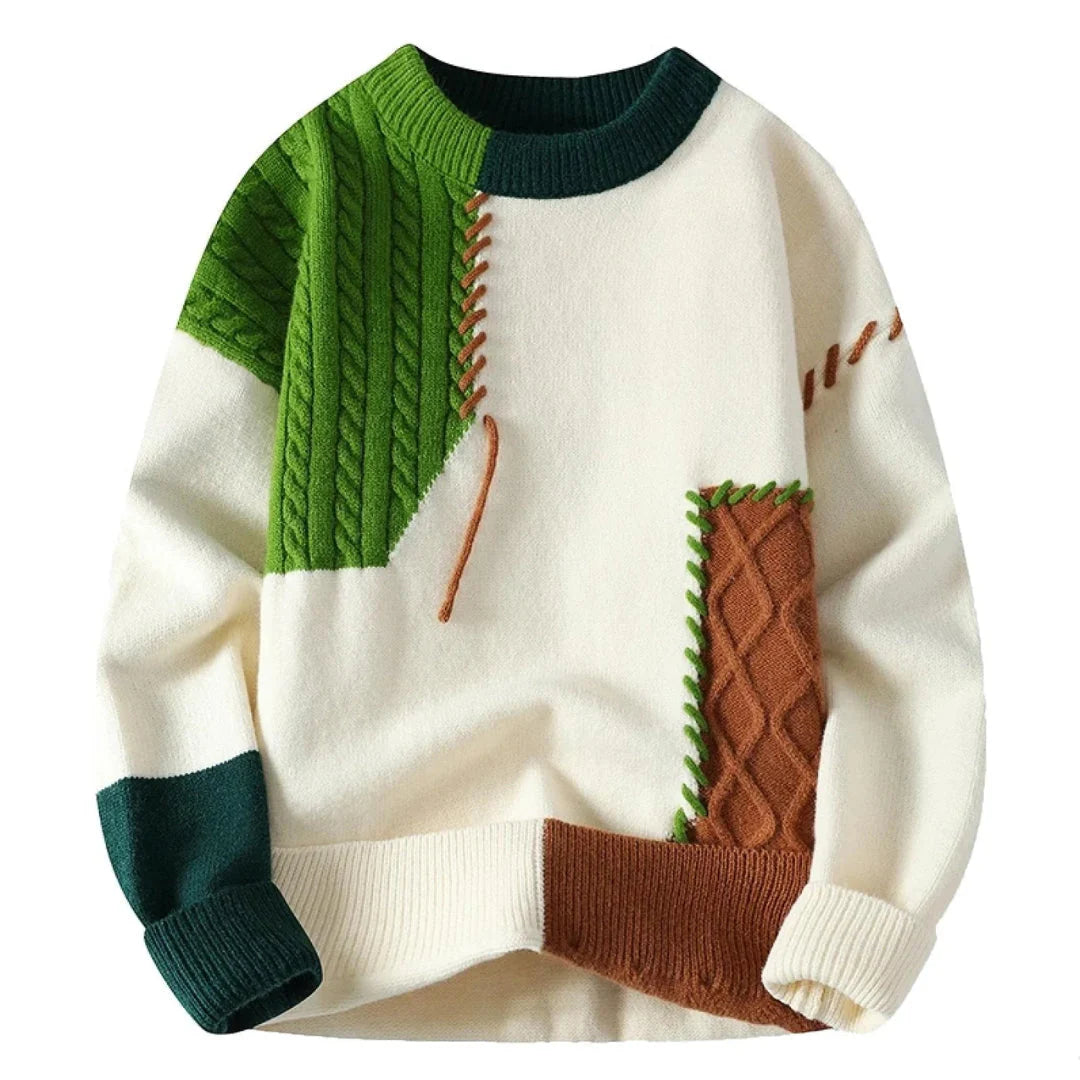 CANVAS PATCHWORK SWEATER