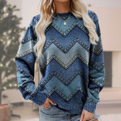 EVA - GEOMETRIC CASHMERE SWEATSHIRT