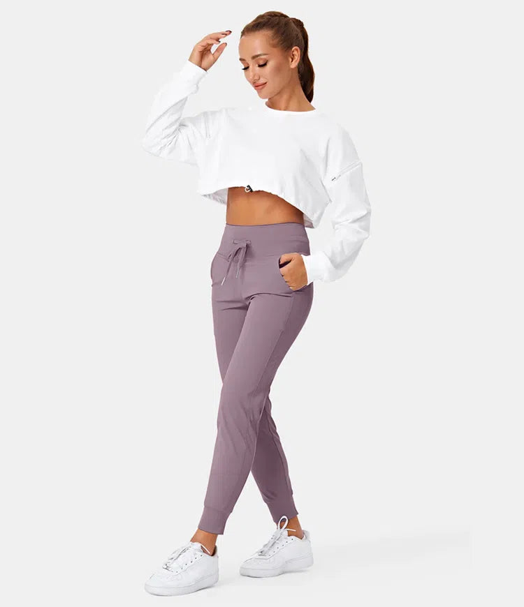 Abelle™ | Plush jogging trousers with high waist