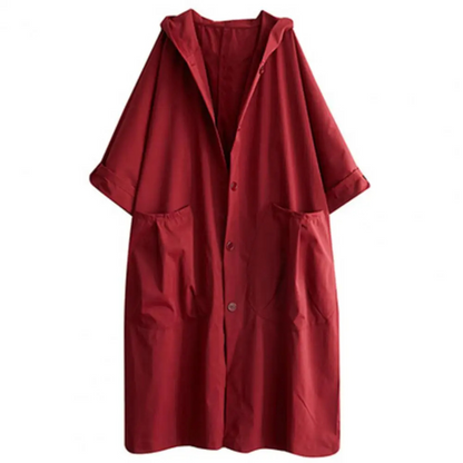 Liz™ | Oversized Hooded Trench Coat