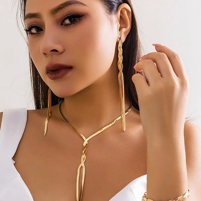 Sophie | 3-Piece V-Chain, Bracelet & Earrings Set