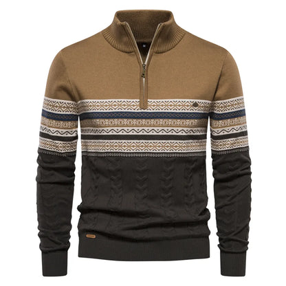 GUSTAV | | Fair Isle jumper with half zip