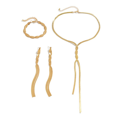 Sophie | 3-Piece V-Chain, Bracelet & Earrings Set