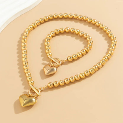 Floor | Heart Necklace and Bracelet Jewellery Set