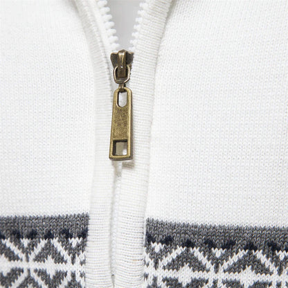 GUSTAV | | Fair Isle jumper with half zip