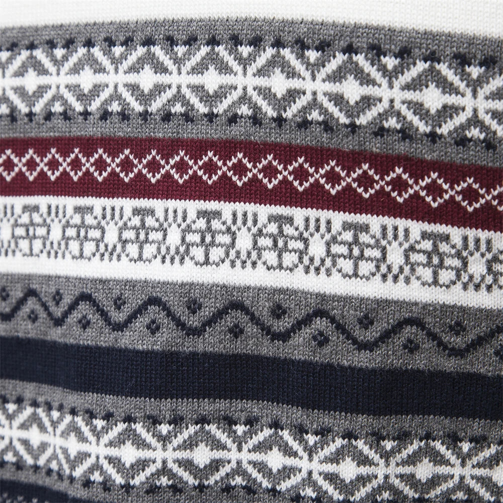 GUSTAV | | Fair Isle jumper with half zip