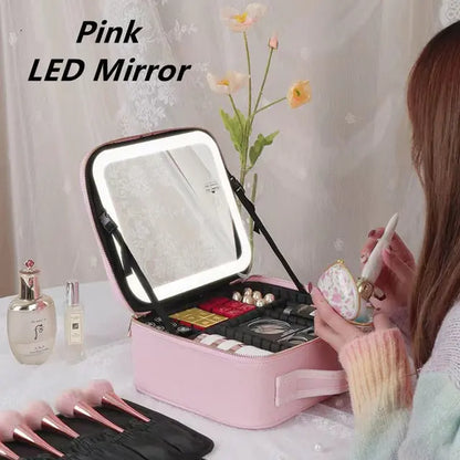 LED Light Cosmetic Bag | Beautycase portable