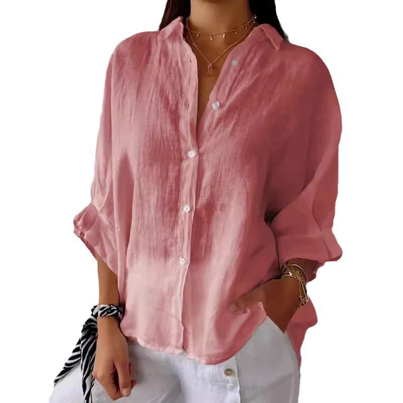 Calista | casual shirt with bow closure for ladies | cotton and linen