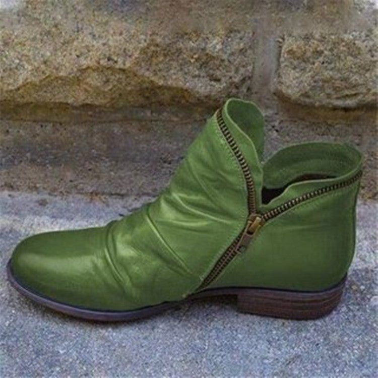 Vianne™ | Leather boots with zip fastener